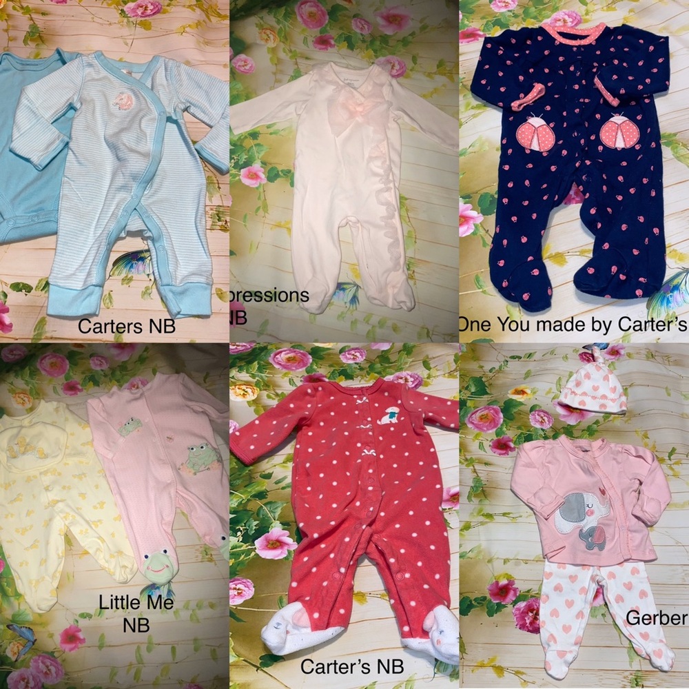11 Piece Newborn Lot of Baby Girl Clothes